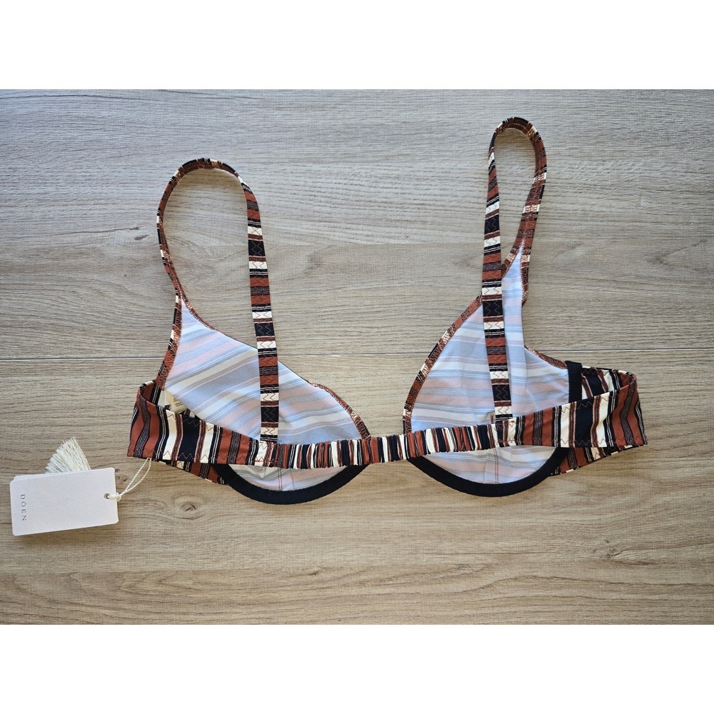 NWT DOEN Women Bikini Set XXL Palermo Montecito Stripe Underwire Portugal beach - Picture 4 of 10